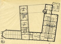 39976 Plattegrond van de tweede verdieping van het Centraal Museum aan de Agnietenstraat te Utrecht.